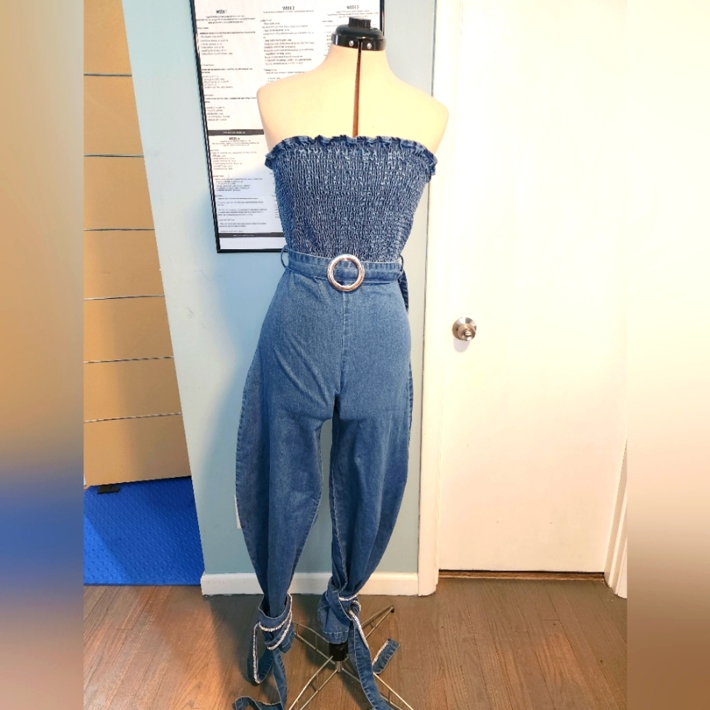 Fashion Nova Blue Jumpsuit